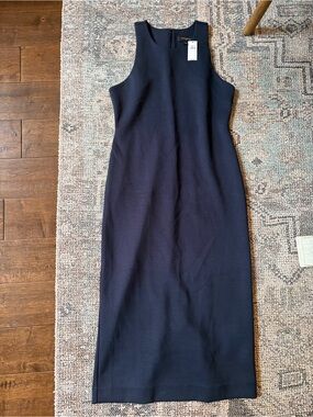 NWT - Banana Republic Black Sleeveless Midi Sheath Dress